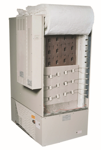 UPhotographie d'un accumulateur thermique central de type hydronique pour un bâtiment